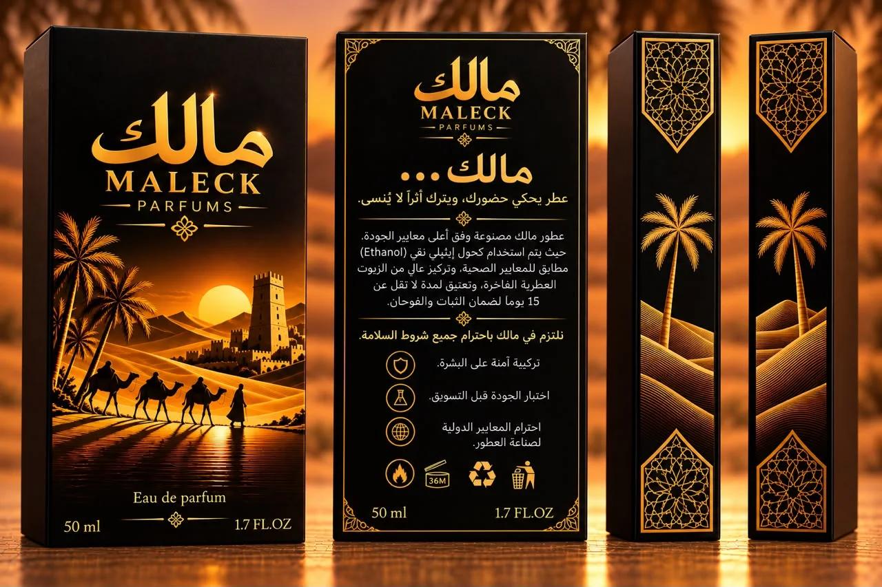 MALECK Parfums — coffret / العلبة